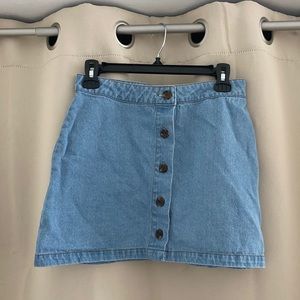 Button Jean skirt